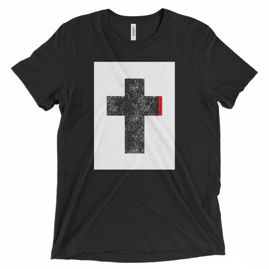 The Block Cross Tee (White Print)