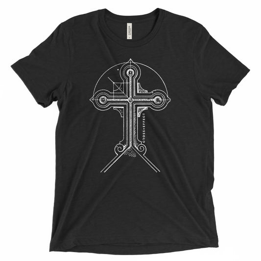 The Blueprint Cross Tee (White Print)