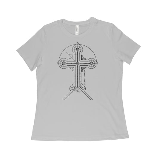 The Blueprint Cross Tee (Black Print Women's)