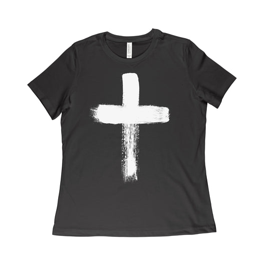 The Brushed Cross Tee (White Print Women's)