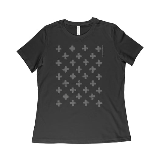 The Cross Yard Tee (Dark Grey Print Women's)