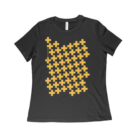 The Gamer Cross Tee (Yellow Print Women's)