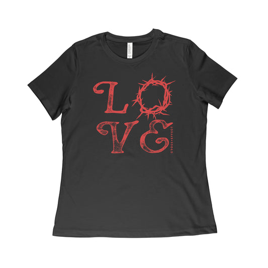 The LOVE Tee (Red Print Women's)